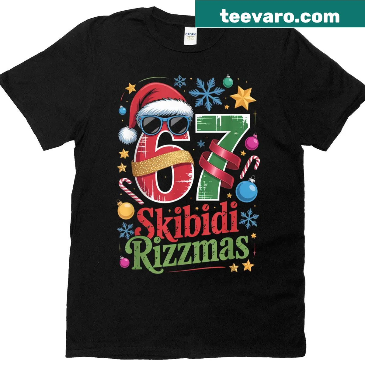 T-shirt featuring the 67 Christmas Meme for Gen Alpha — on a men's t-shirt