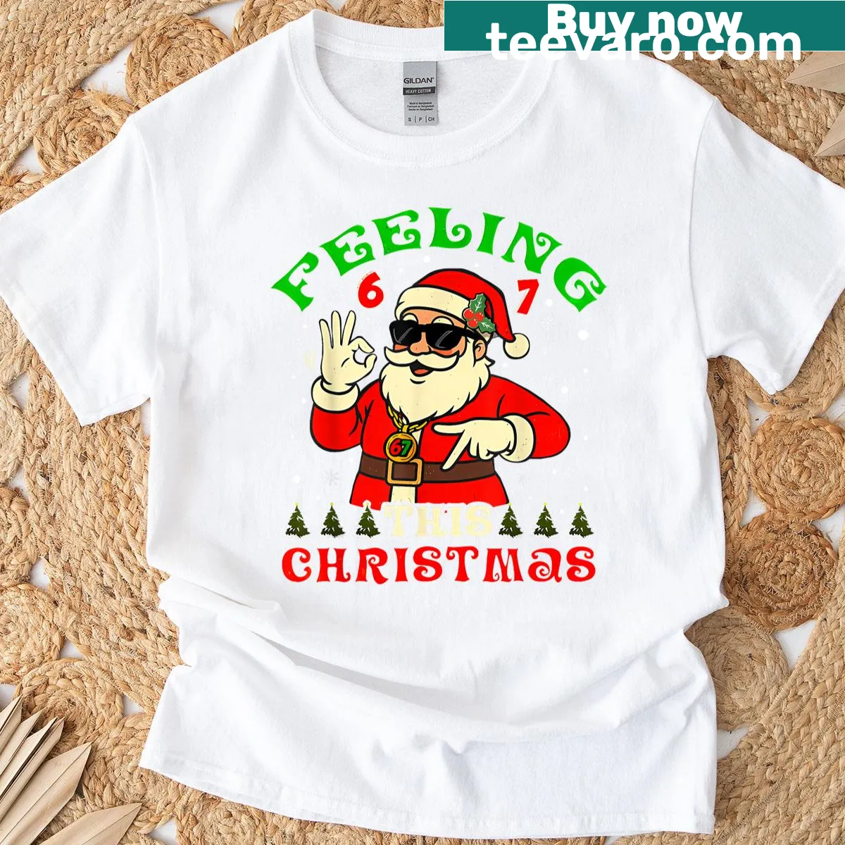 Funny Christmas design for kids ages 6-7 — on a men's t-shirt