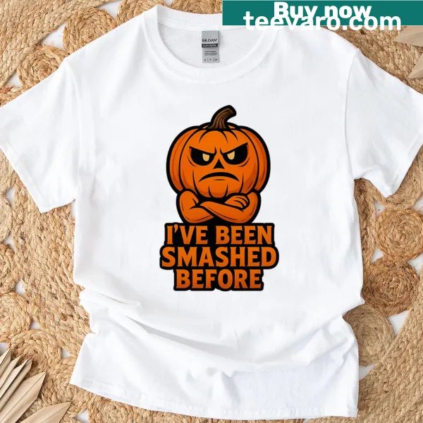 Cartoon pumpkin graphic humorously depicting trust issues