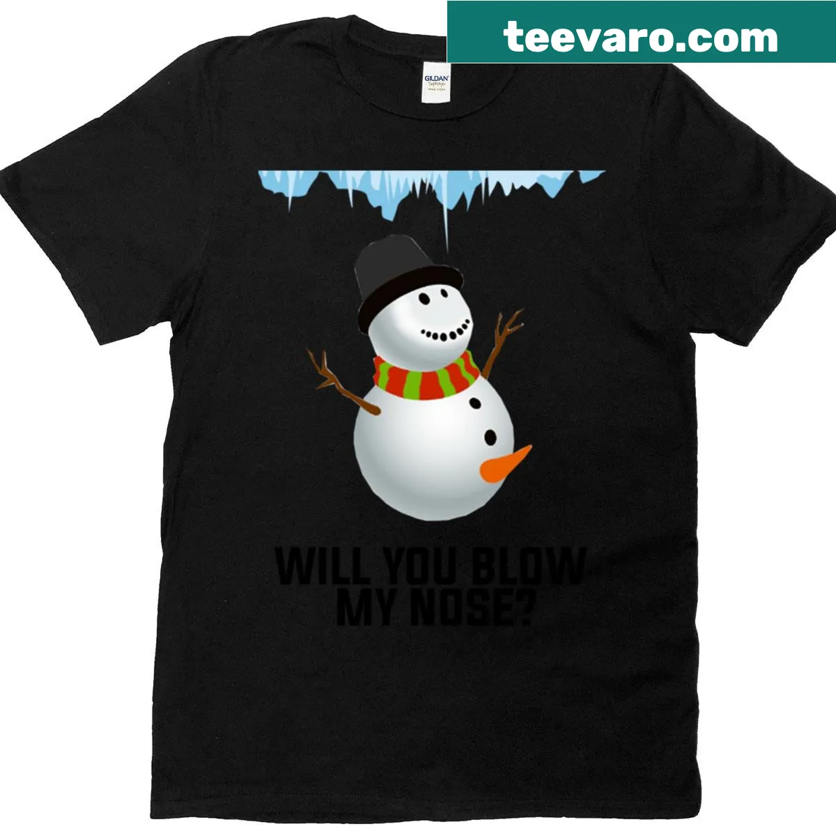 Cheeky Christmas humor T-shirt with a funny phrase — on a men's t-shirt