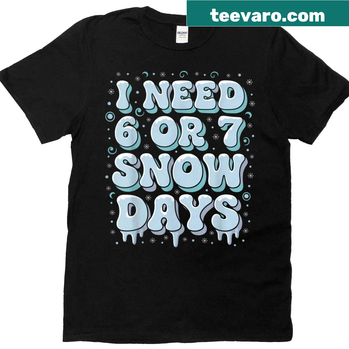 Funny T-shirt saying I Need Snow Days for teachers and students — on a men's t-shirt