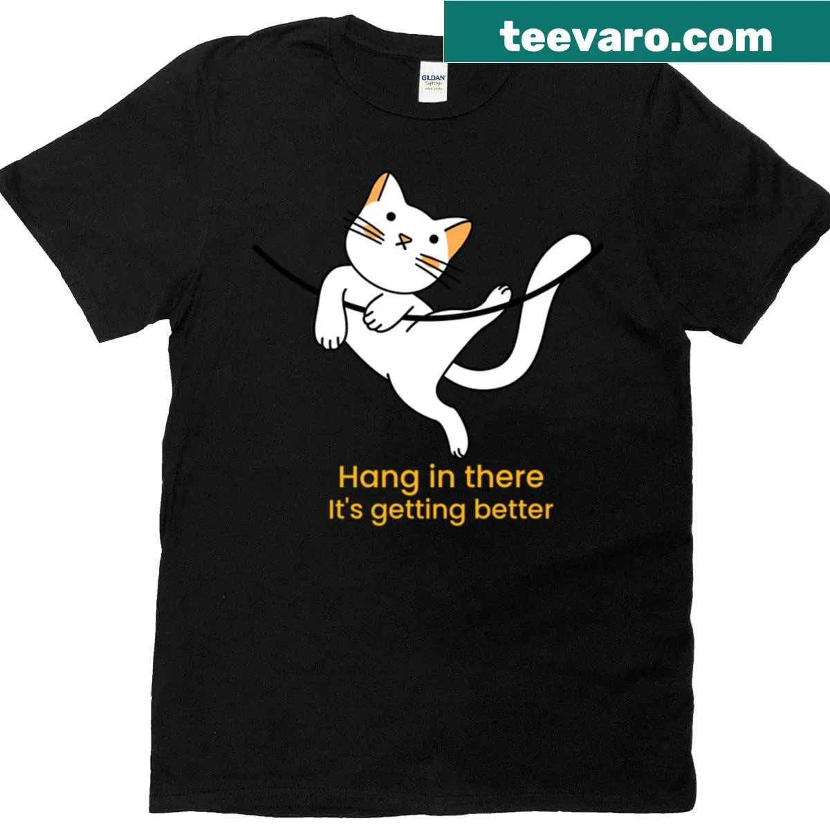 Uplifting message graphic on T-shirt promoting resilience — on a men's t-shirt