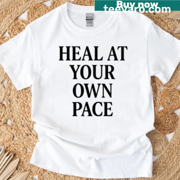 Minimalist T-shirt with motivational quote about healing