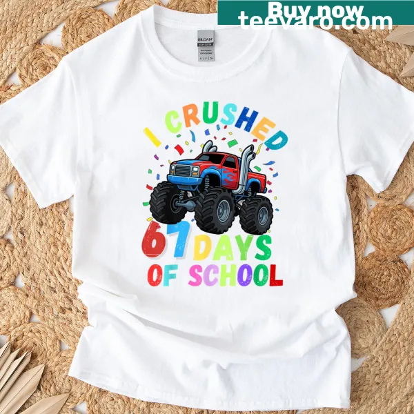 Kids T-shirt celebrating school days with a fun truck graphic