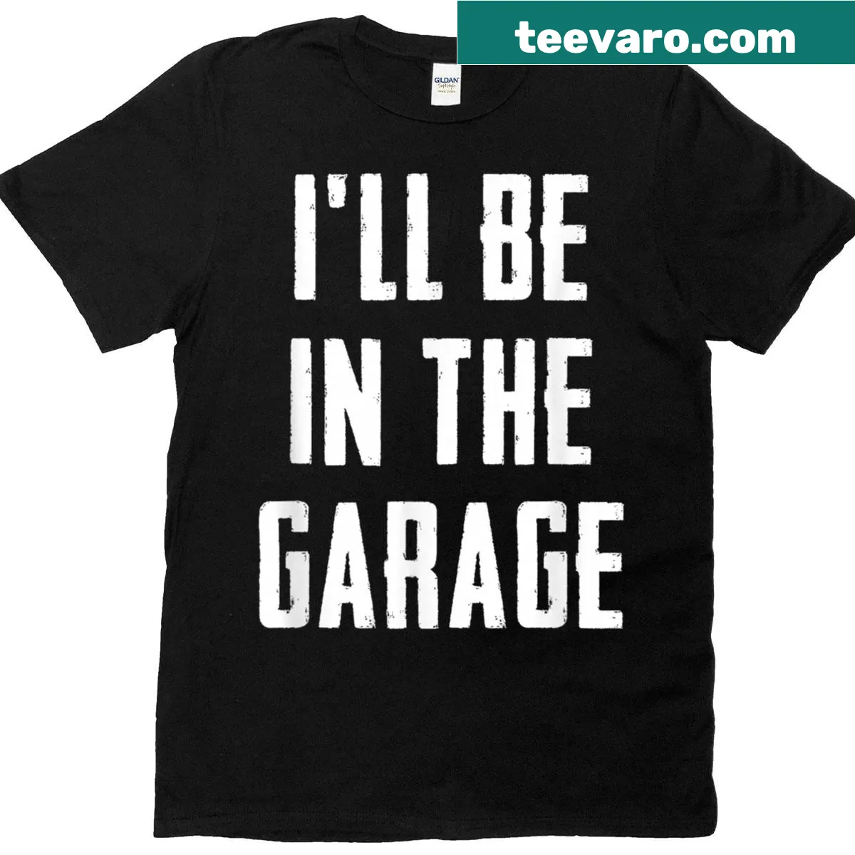 Funny mechanic t-shirt with sarcastic garage quote — on a men's t-shirt