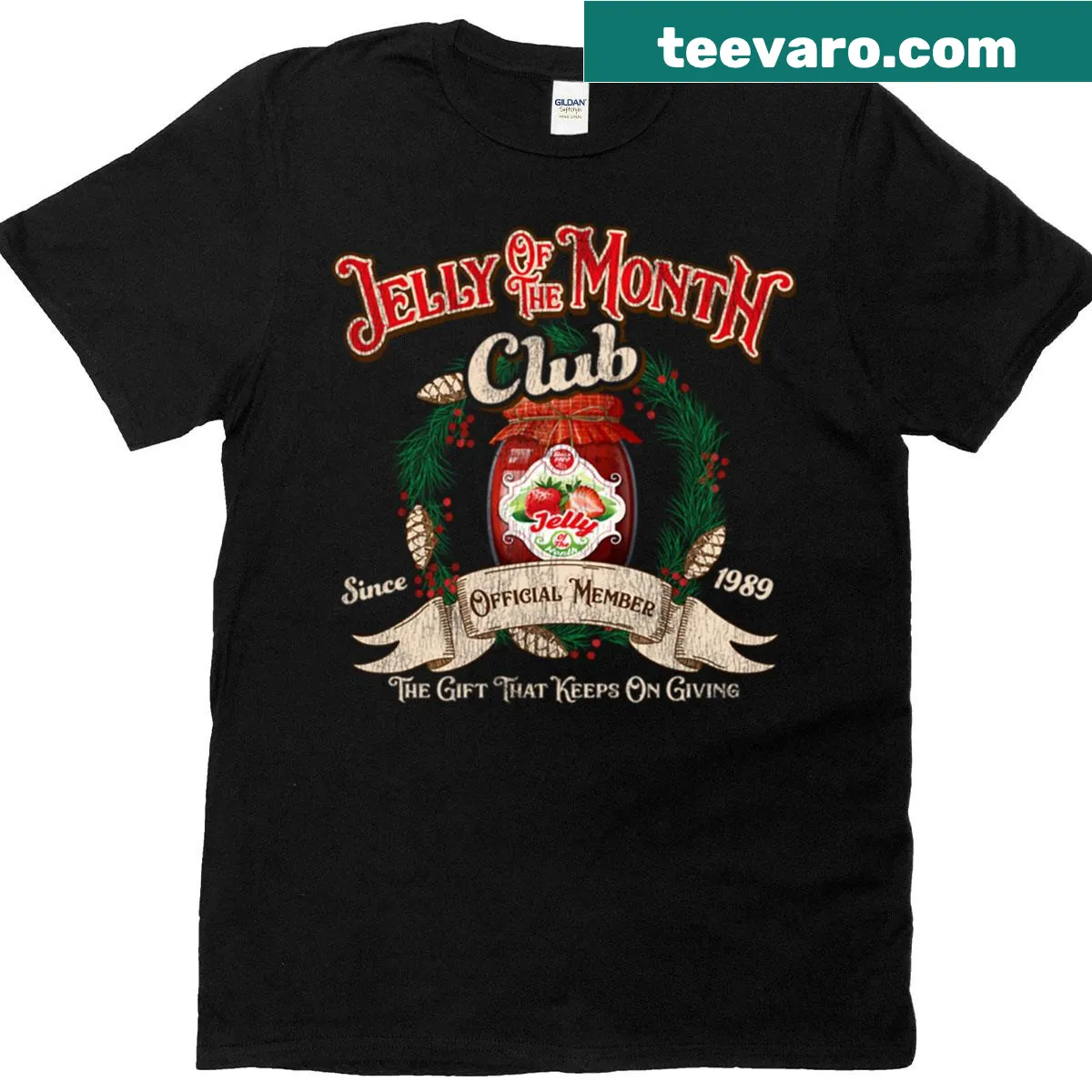 Vintage-style t-shirt inspired by Jelly of the Month Club — on a men's t-shirt