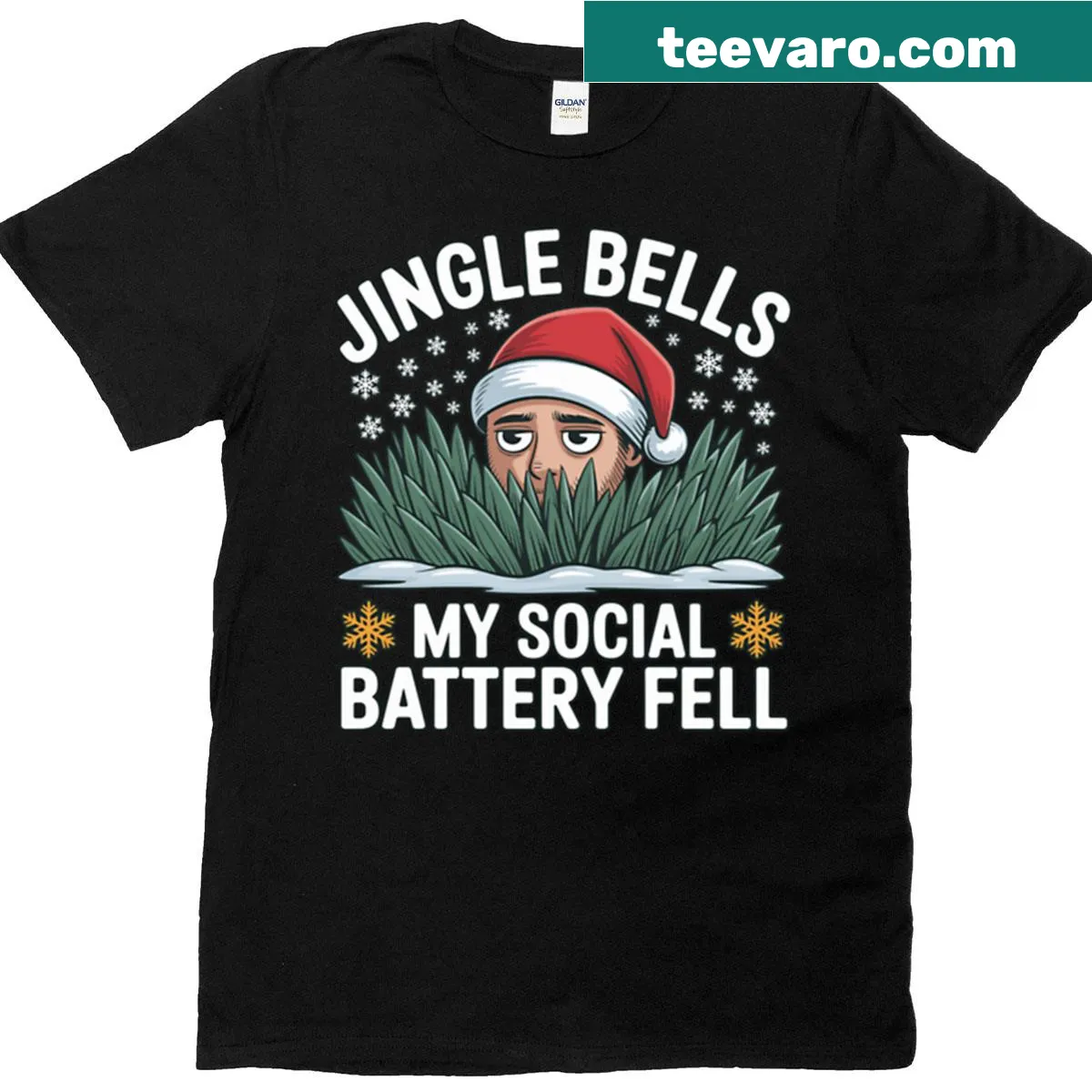 Funny Christmas t-shirt for introverts — on a men's t-shirt
