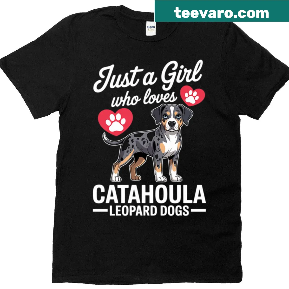 Cute kids T-shirt featuring a Catahoula Leopard Dog — on a men's t-shirt