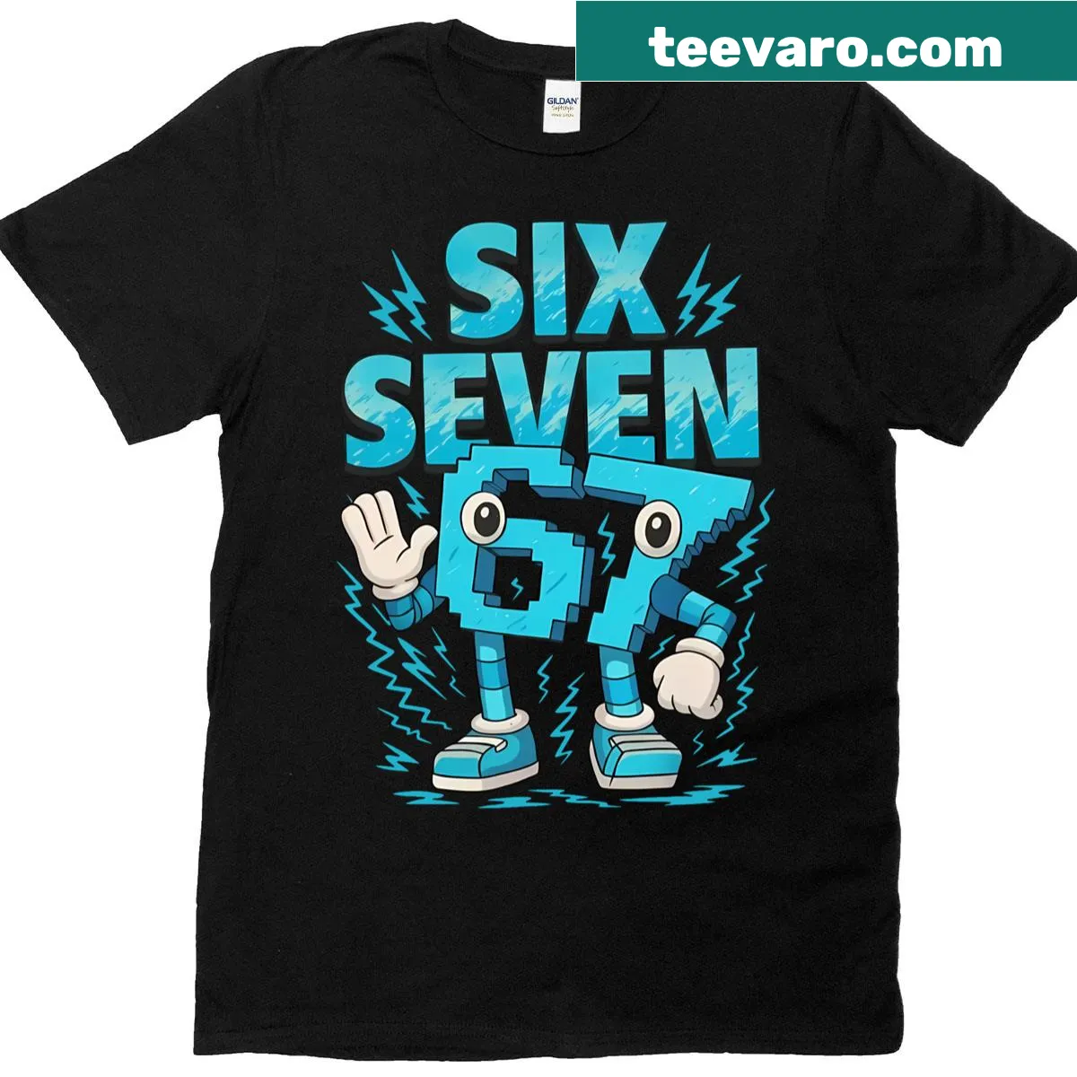 Funny kids T-shirt with meme-themed text design — on a men's t-shirt