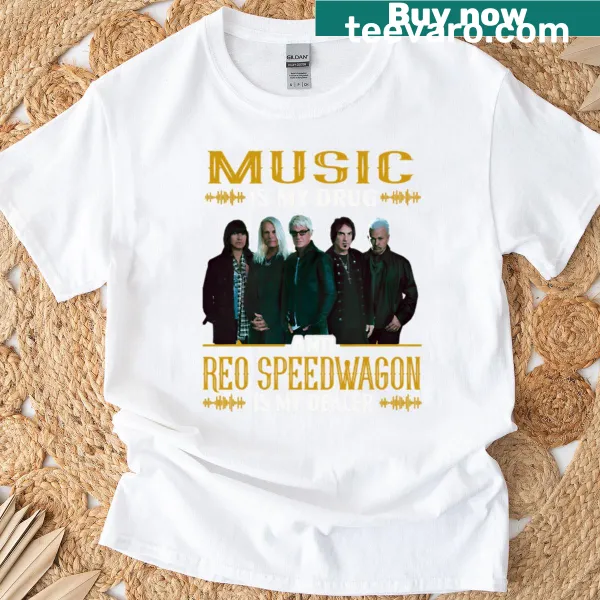 Vintage-style rock band graphic on a T-shirt
