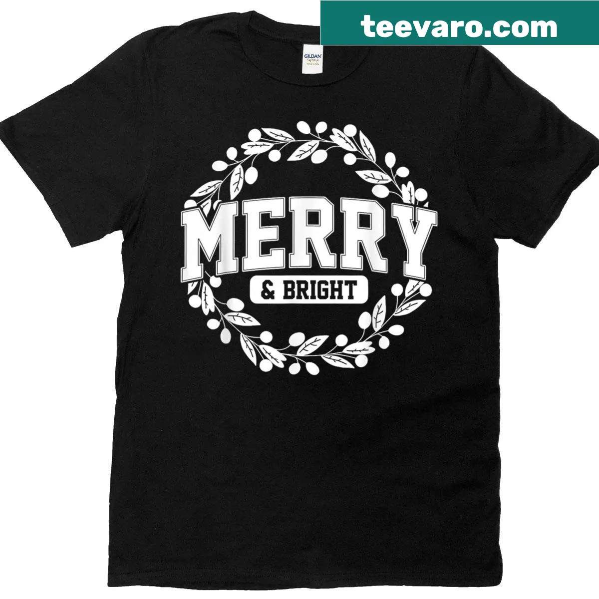 Matching T-shirts for couples with merry and moody designs — on a men's t-shirt