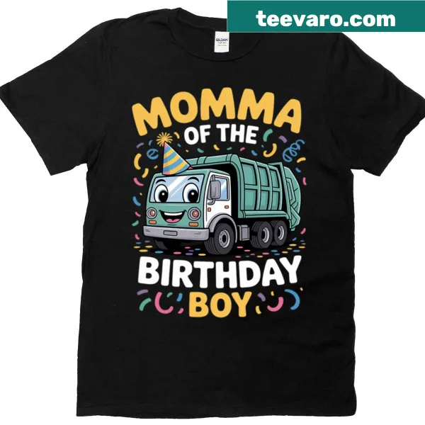 Funny garbage truck design for mom of the birthday boy