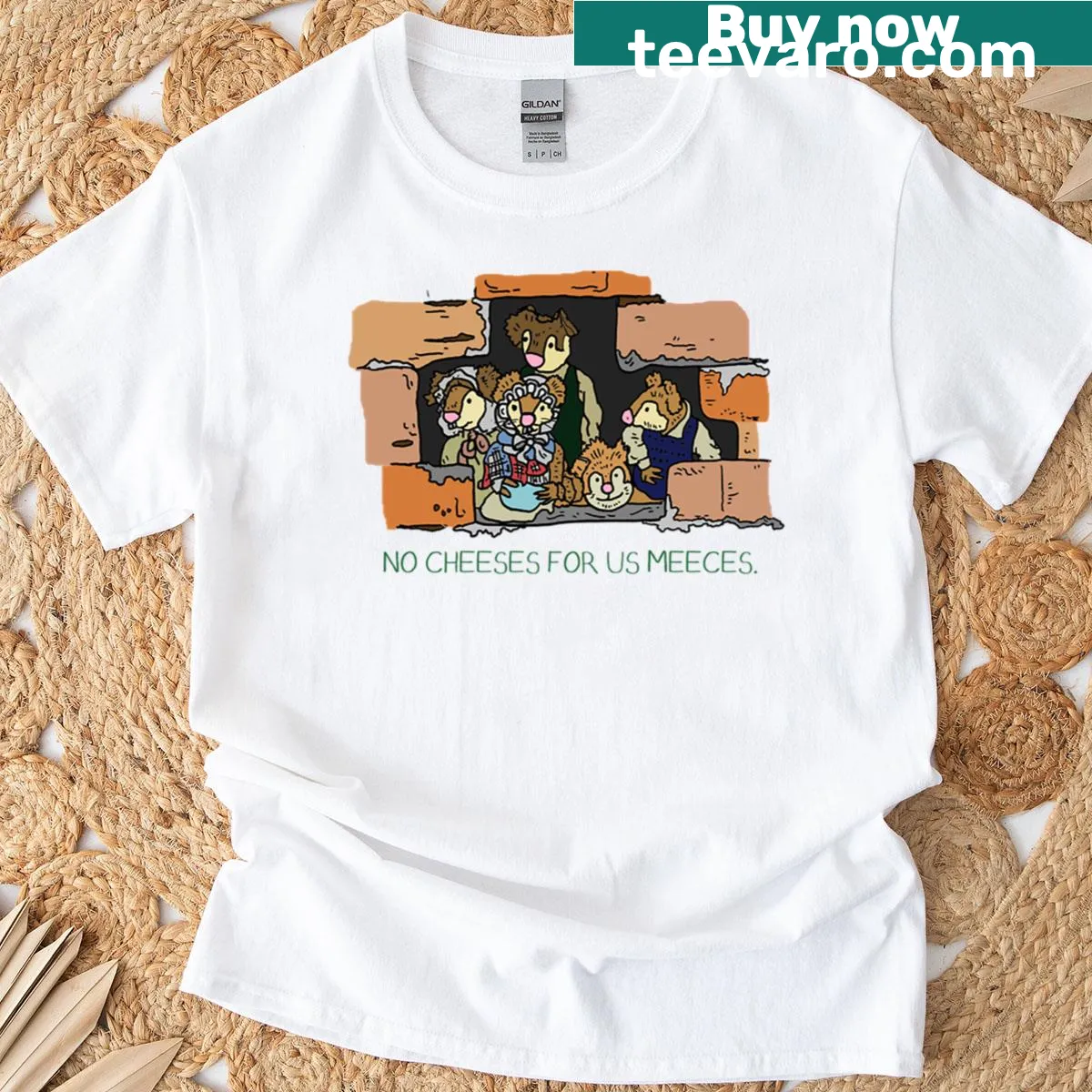 Cartoon mice design inspired by Muppet Christmas Carol — on a men's t-shirt