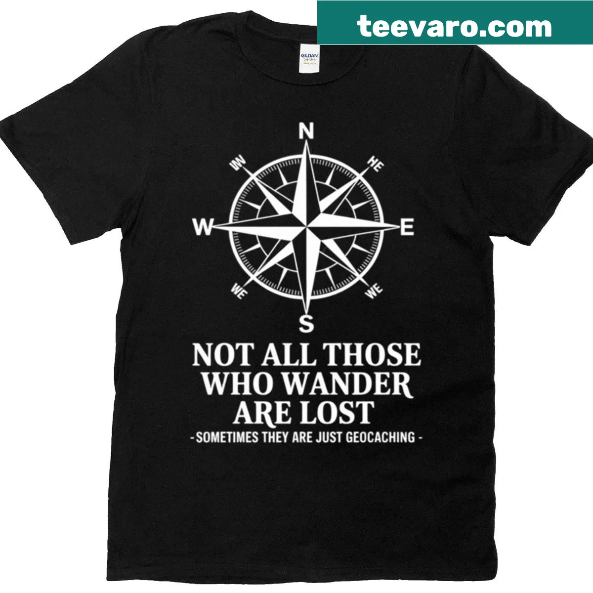 T-shirt with the quote 'Not All Those Who Wander Are Lost' for adventurers. — on a men's t-shirt
