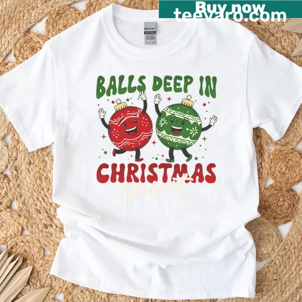 Heartwarming holiday couple quote with Christmas ball design on t-shirt