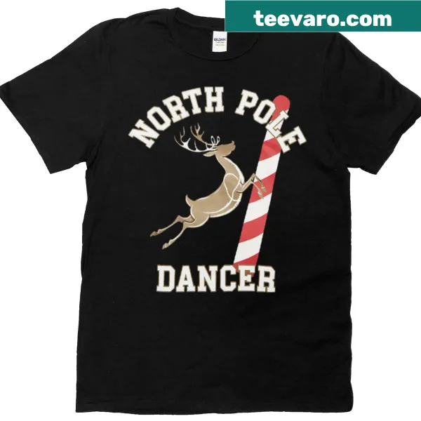 Humorous reindeer graphic on a Christmas t-shirt