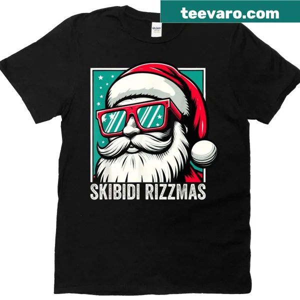 Funny kids' Christmas t-shirt with Rizzmas theme