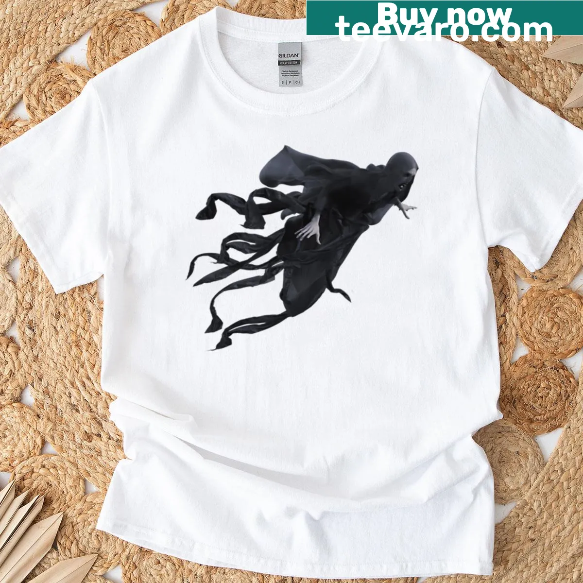 T-shirt featuring a whimsical spirit creature design — on a men's t-shirt