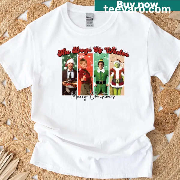 Cartoon graphic celebrating winter sports on a T-shirt