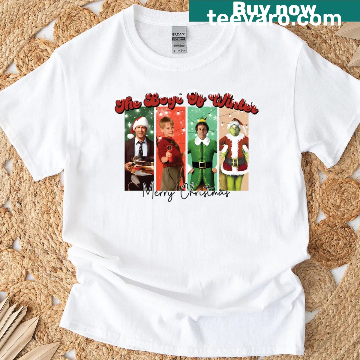 Cartoon graphic celebrating winter sports on a T-shirt — on a men's t-shirt