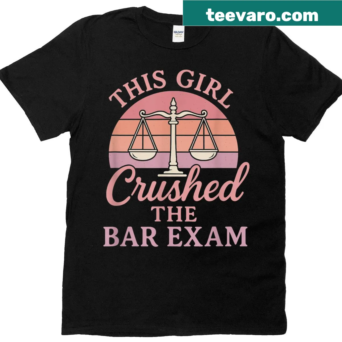Funny t-shirt celebrating passing the bar exam for law students — on a men's t-shirt