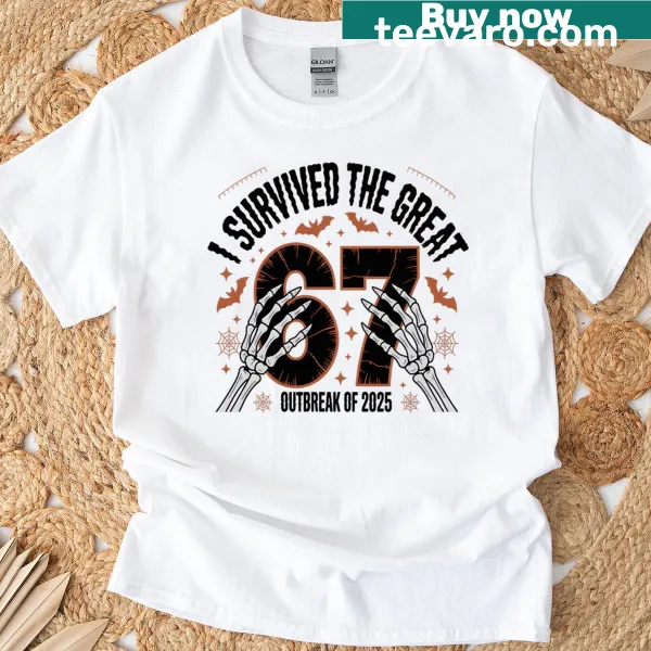 Humorous graphic tee featuring slang from Gen Alpha on surviving life