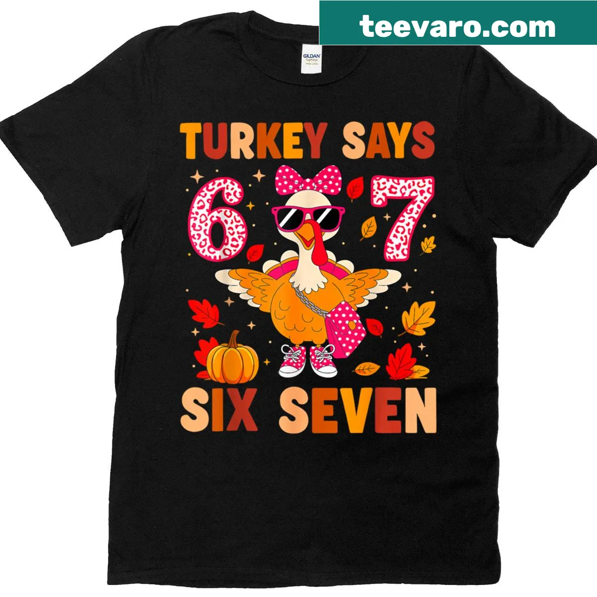 Thanksgiving turkey t-shirt with humorous text — on a men's t-shirt