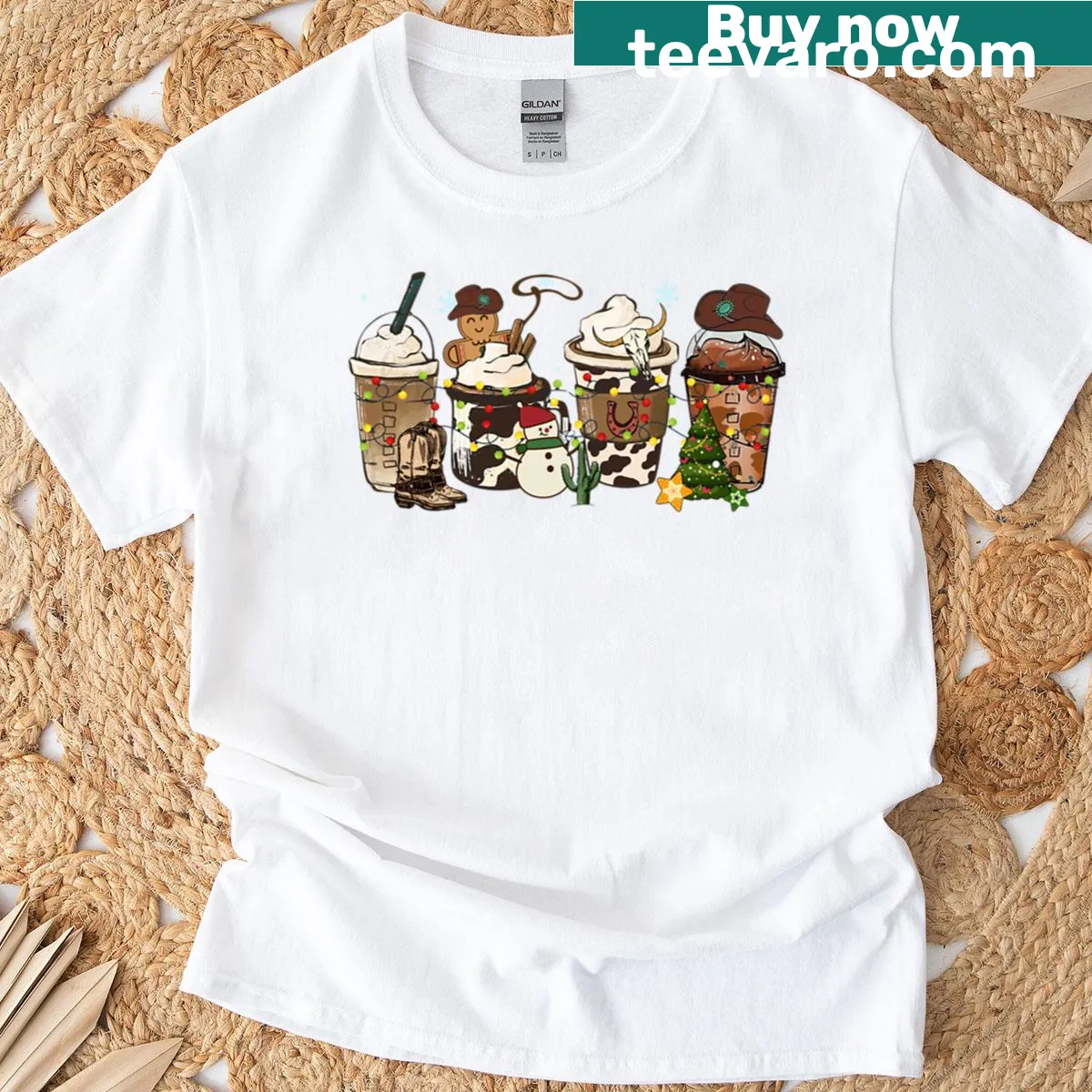 Funny holiday t-shirt with 'Dirty Christmas' text — on a men's t-shirt