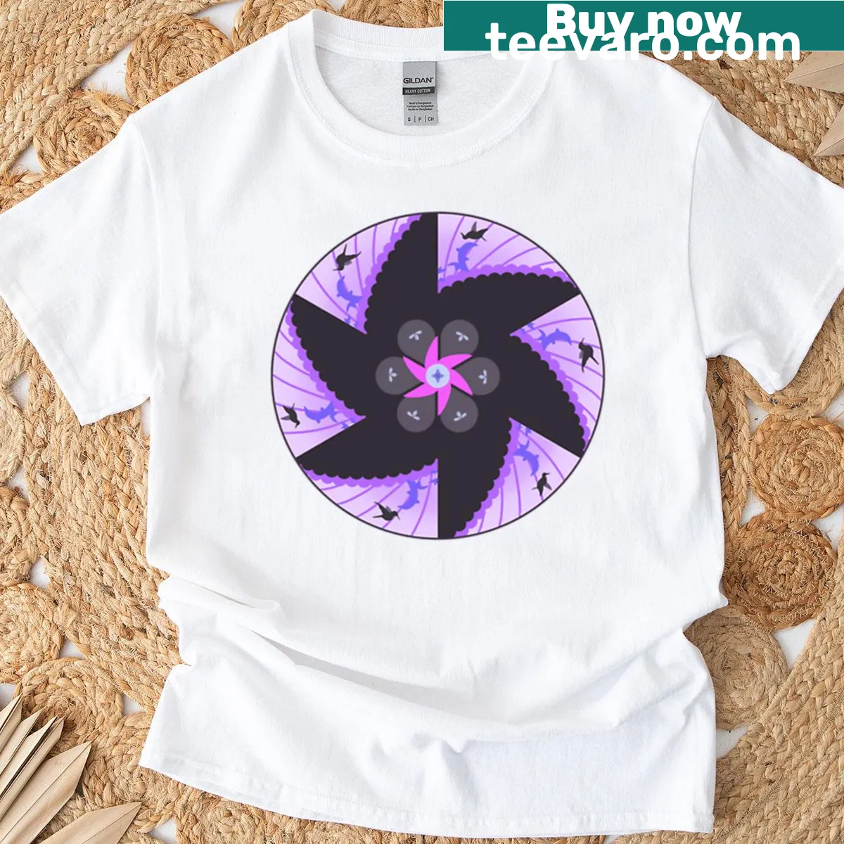 Vintage-style umbrella graphic with 'Zzz' on t-shirt — on a men's t-shirt