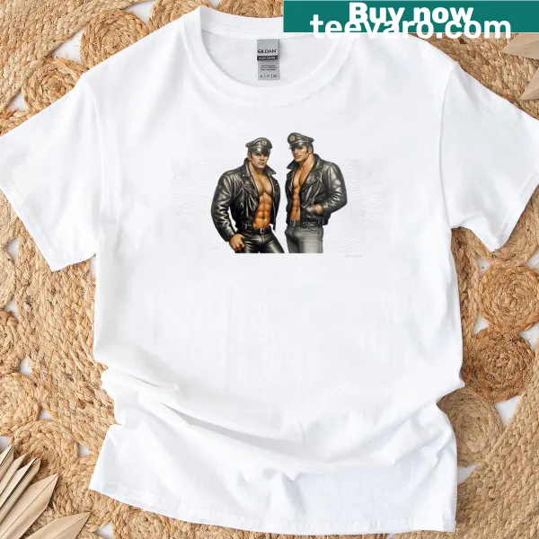 Retro Gay Pride T-shirt with mustache and Daddy Bear text