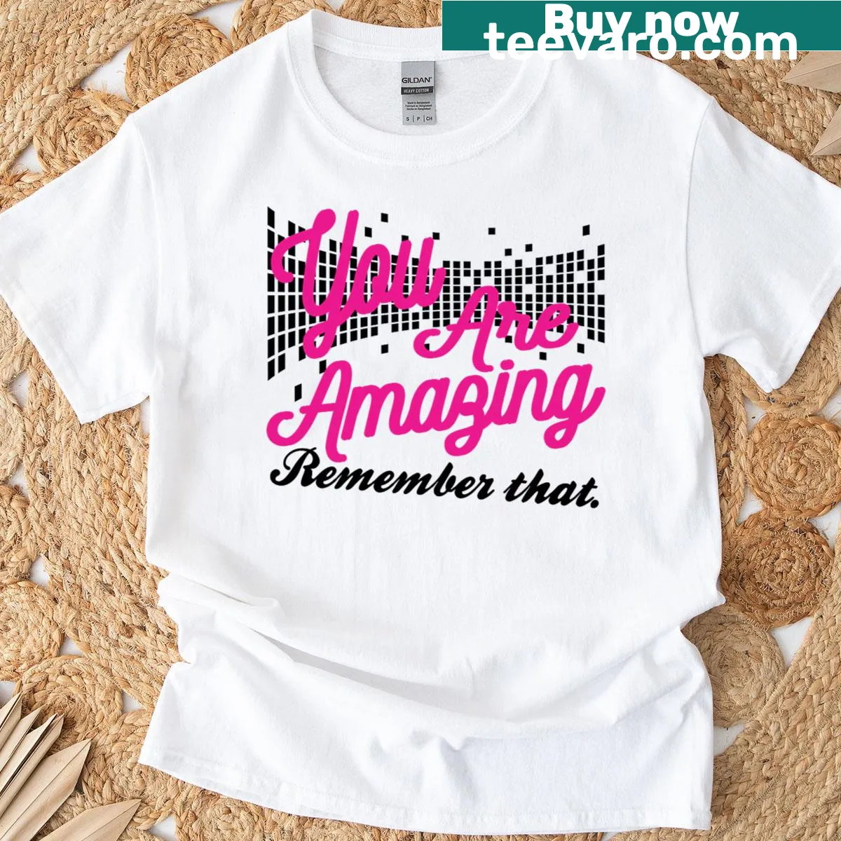 Inspirational typography saying on t-shirt — on a men's t-shirt
