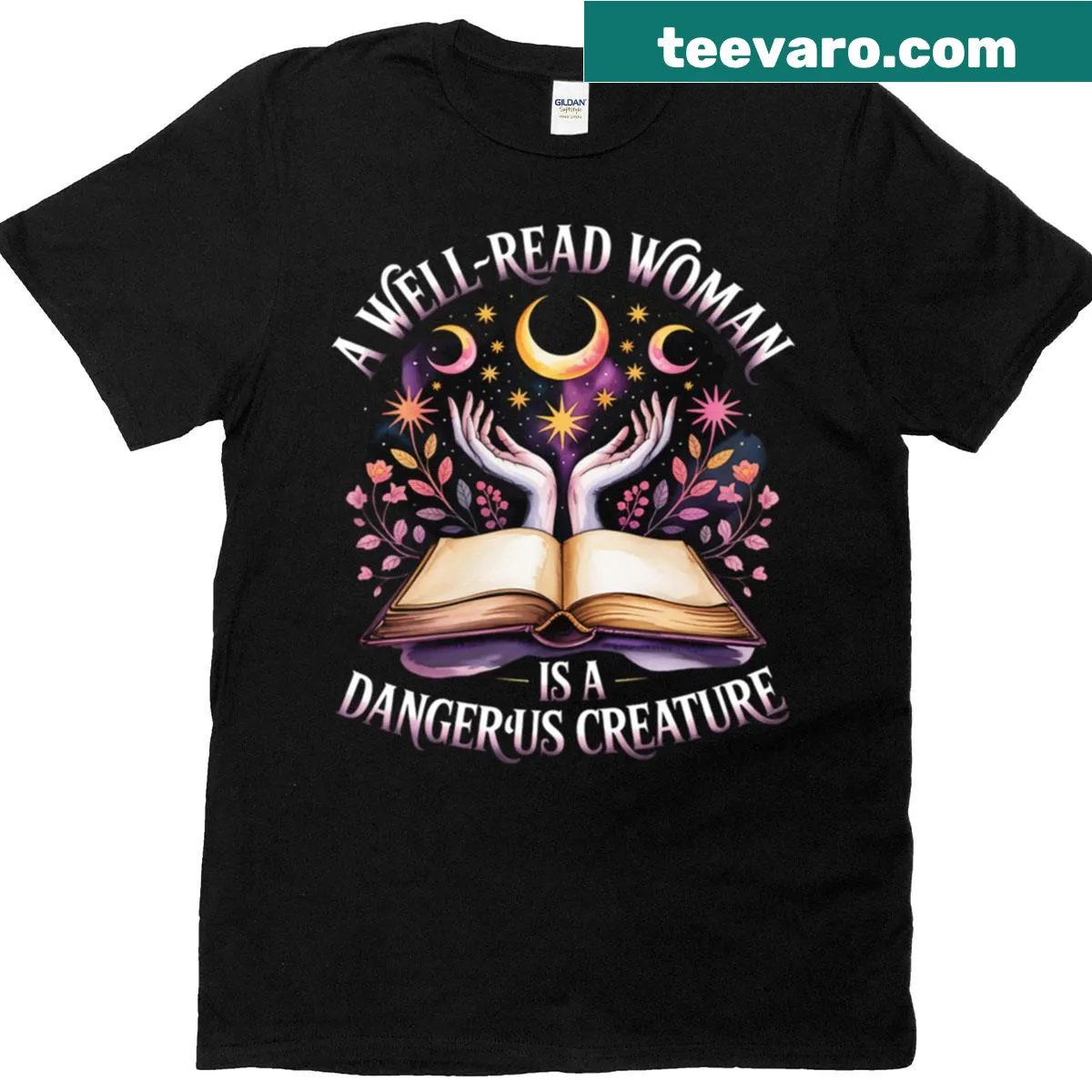 Empowering quote about reading on a T-shirt — on a men's t-shirt