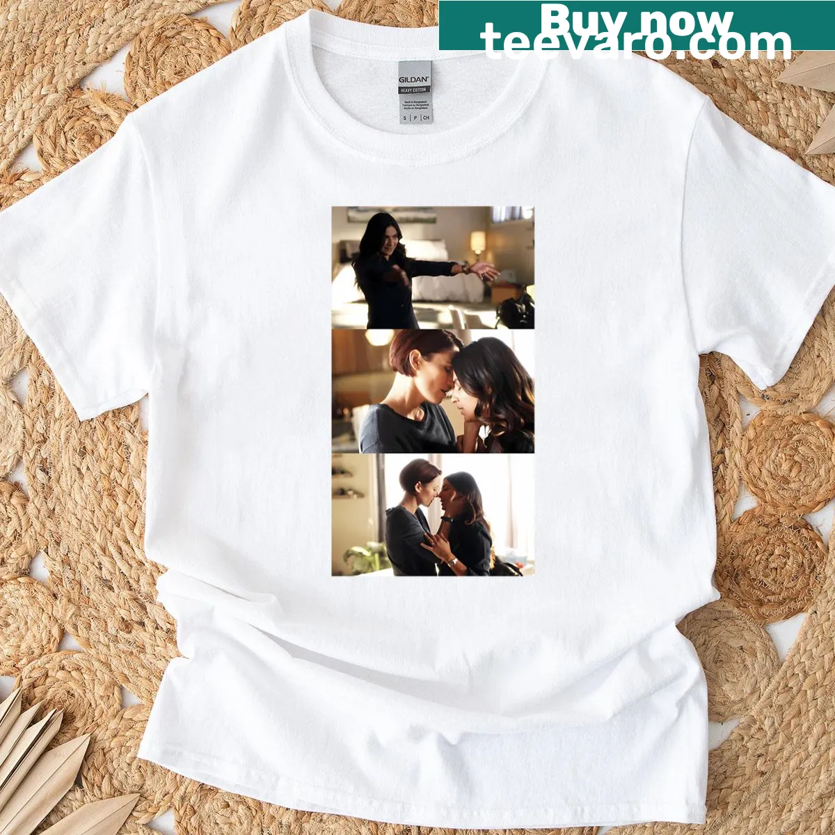 Charming T-shirt featuring Alex and Maggie, symbolizing friendship. — on a men's t-shirt