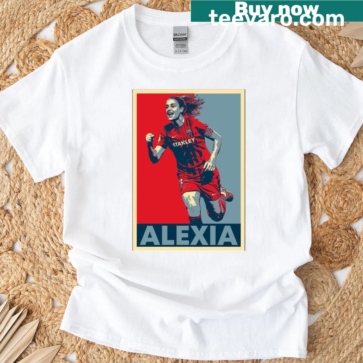 T-shirt celebrating Alexia Putellas with inspiring design — on a men's t-shirt