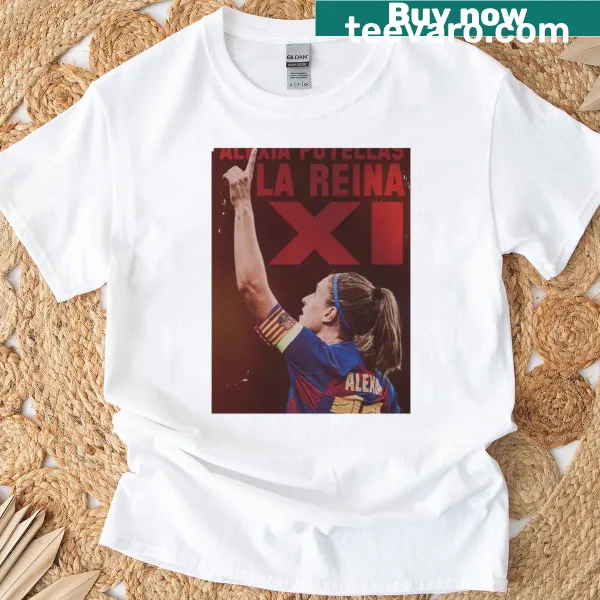 Poster t-shirt featuring Alexia Putellas with an illustrated design