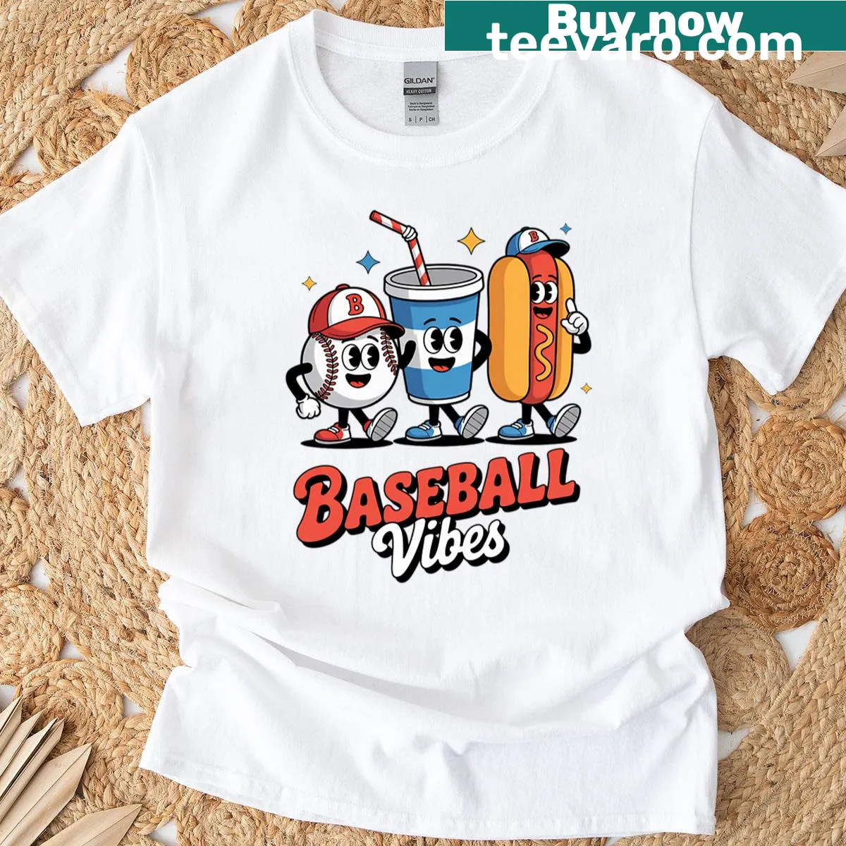 Retro baseball-themed T-shirt for sports fans. — on a men's t-shirt