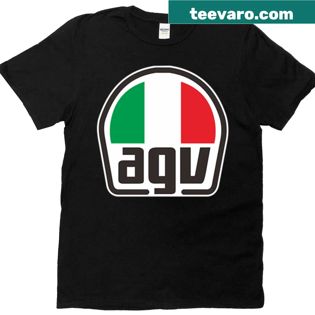 Bold racing t-shirt featuring a large helmet graphic — on a men's t-shirt