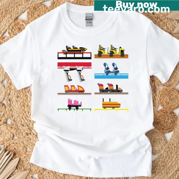 Illustration of roller coaster cars from California's Great America