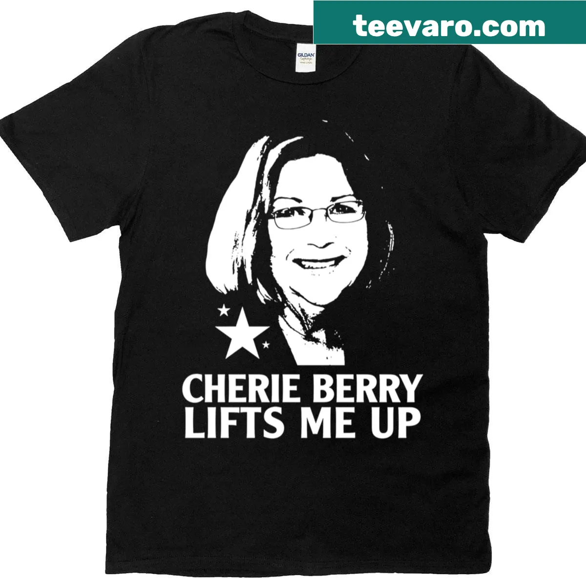 Uplifting design on Cherie Berry Lifts Me Up T-shirt — on a men's t-shirt