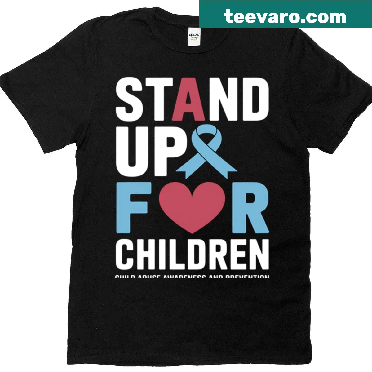 Child Abuse Awareness graphic t-shirt — on a men's t-shirt