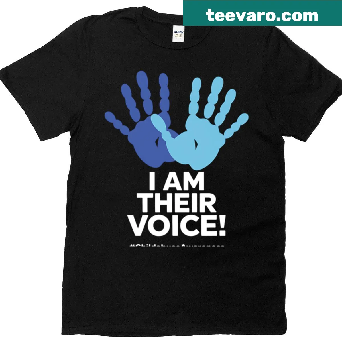 Pinwheel graphic on Child Abuse Prevention Awareness T-shirt — on a men's t-shirt