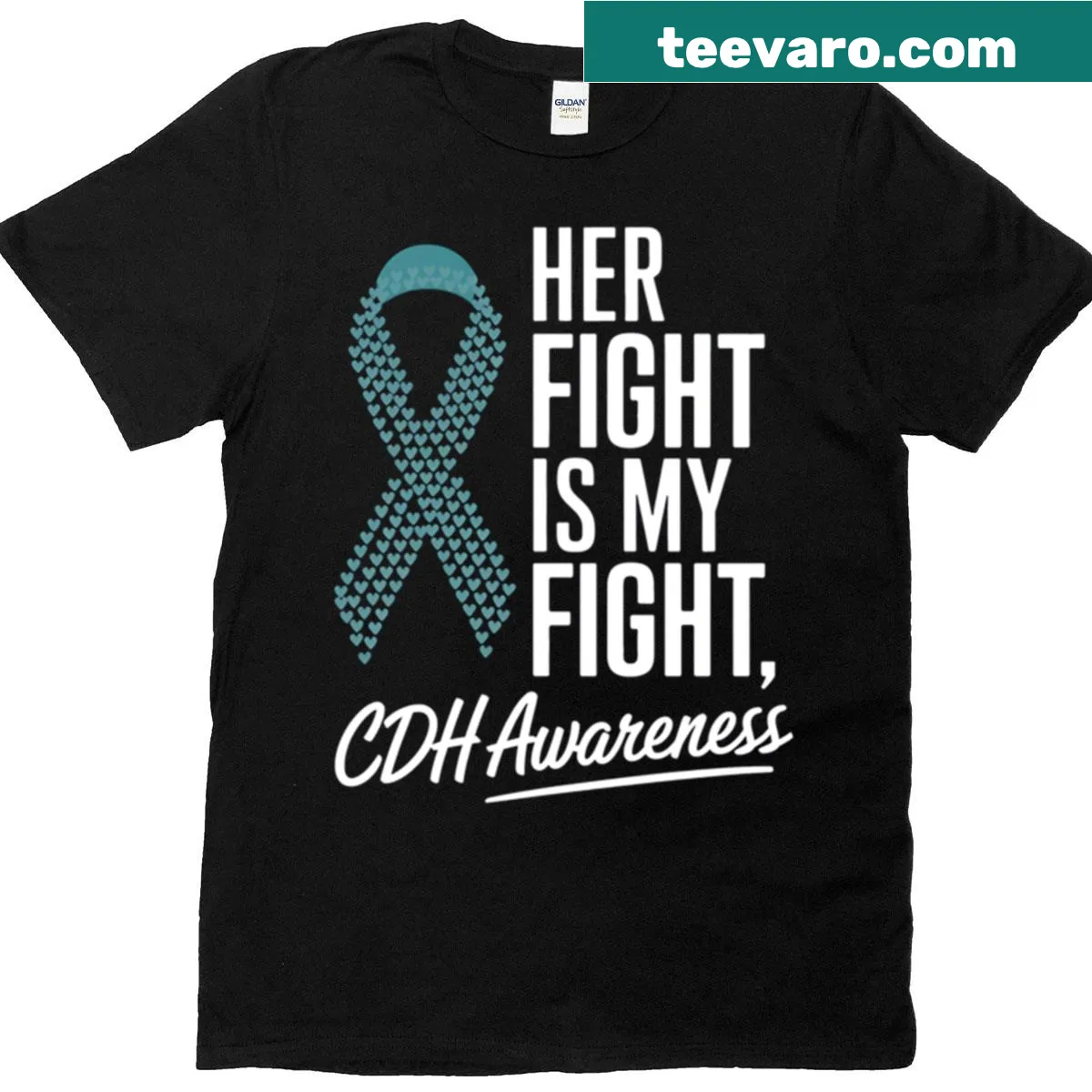 Her Fight CDH Awareness T-shirt with empowering design — on a men's t-shirt