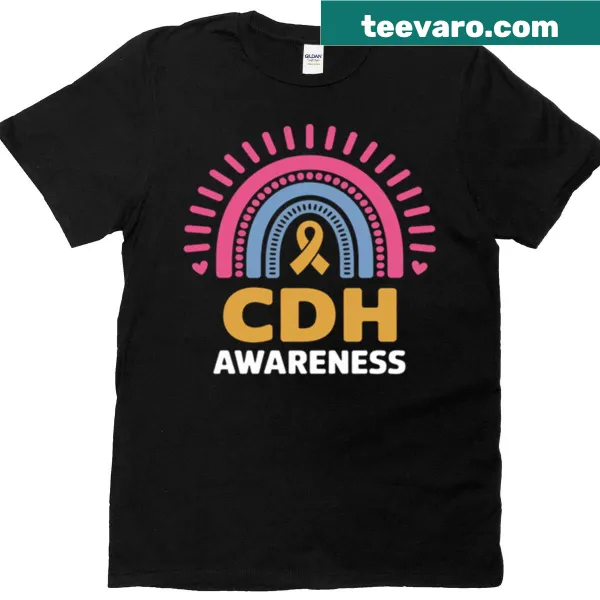 Awareness t-shirt featuring a rainbow for Congenital Diaphragmatic Hernia