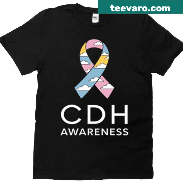 CDH awareness ribbon graphic t-shirt