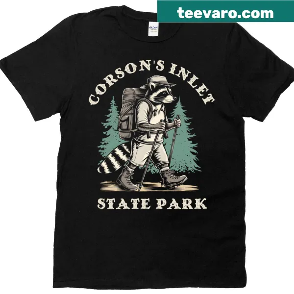 Illustration of a raccoon representing Corson's Inlet State Park