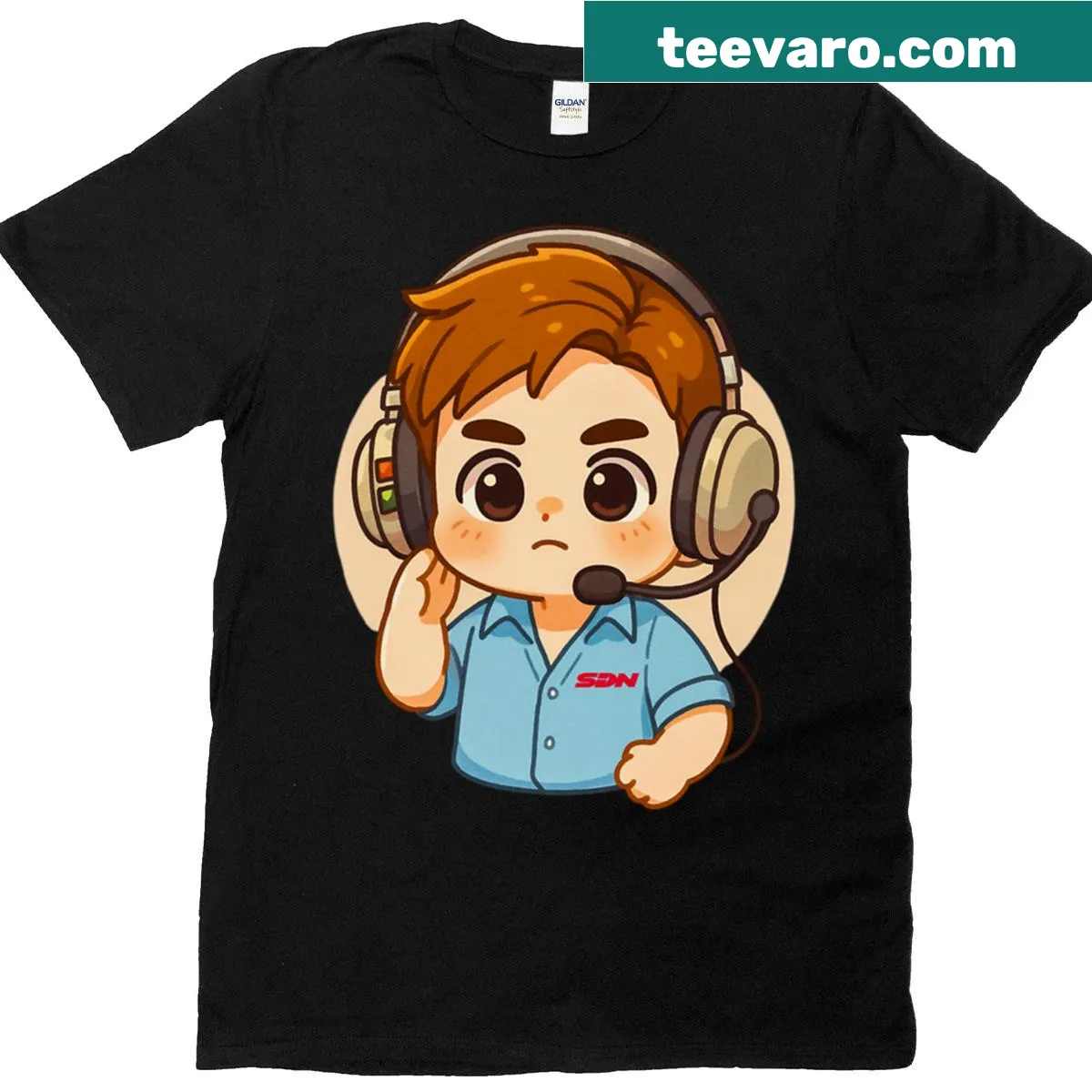 Cute Robert Robertson mecha man illustration on T-shirt — on a men's t-shirt