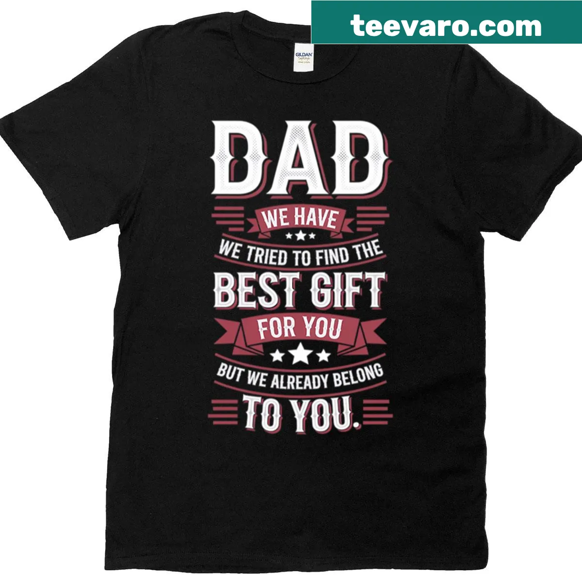 Sentimental Father's Day T-shirt with heartfelt message — on a men's t-shirt