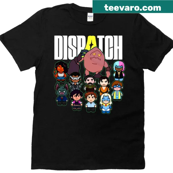 T-shirt with whimsical game character illustrations for gamers