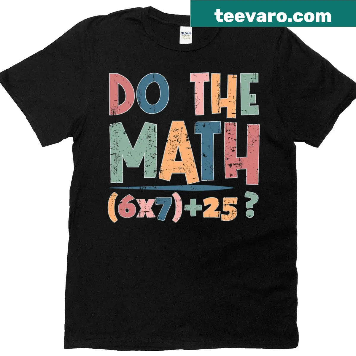 Funny math-themed t-shirt featuring a meme about the number 67 — on a men's t-shirt