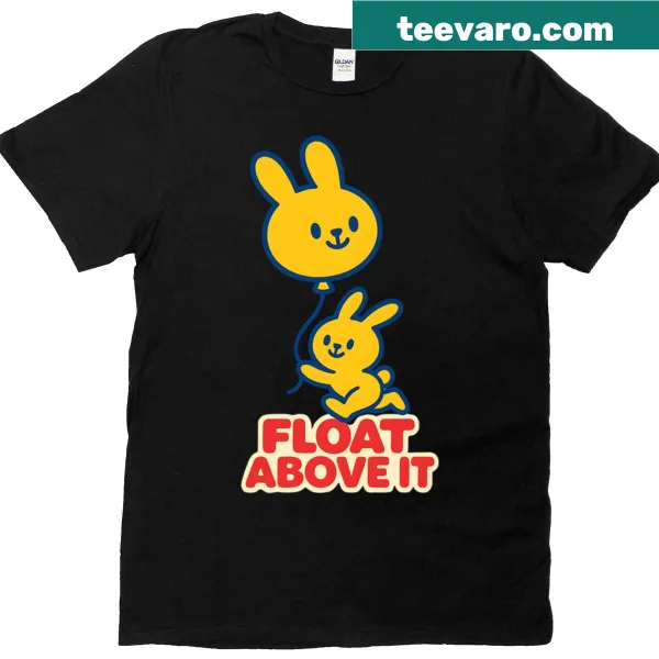 Cute bunny T-shirt with balloon illustration